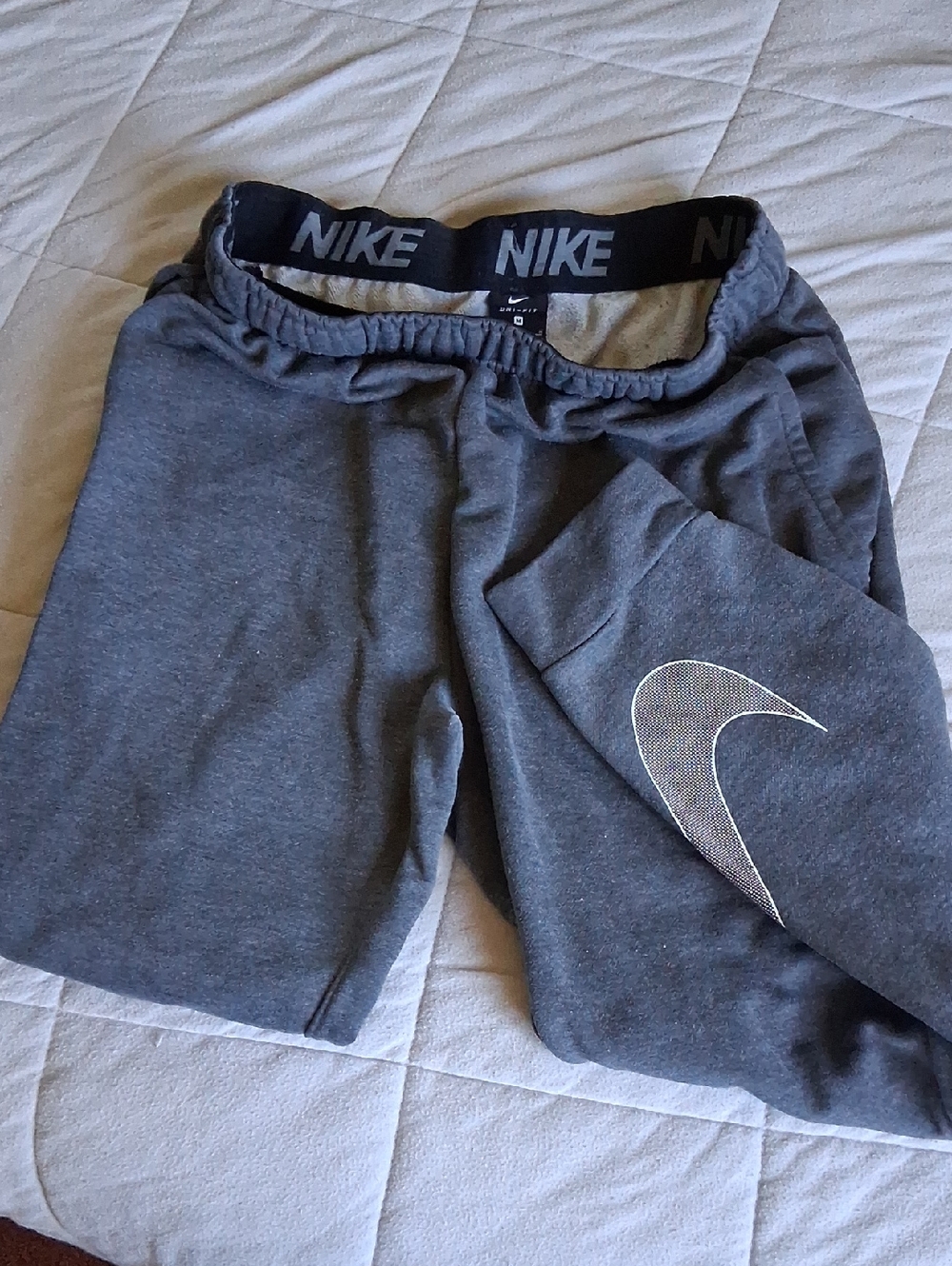 Nike Kids Charcoal Gray Athletic Shorts with Swoosh